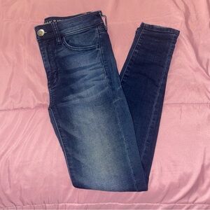 American Eagle Women's Blue Super Stretch Skinny Jeans